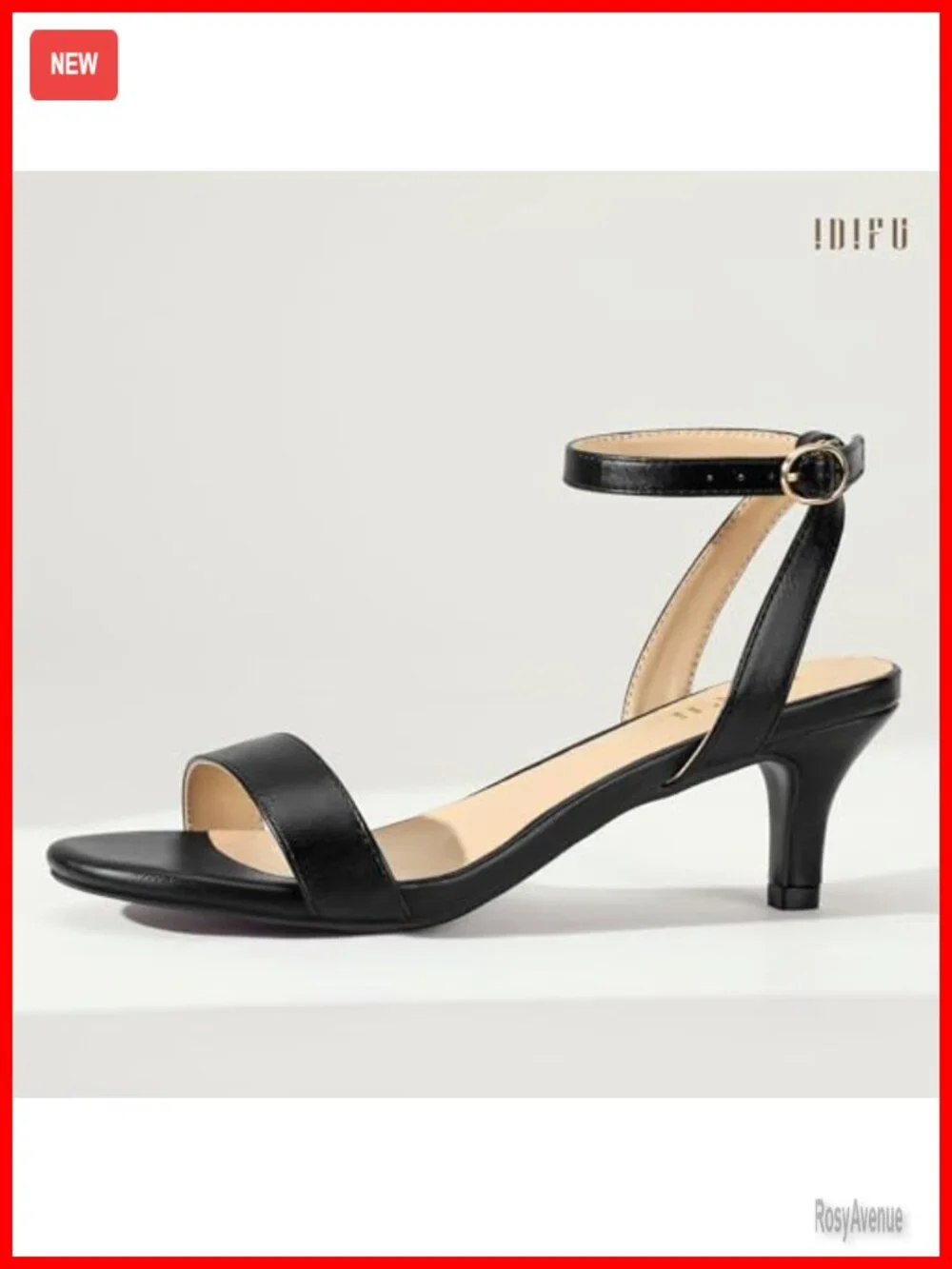 Low Kitten Heel Open Toe Ankle Strap Heeled Sandals Wedding Party Dress Shoes